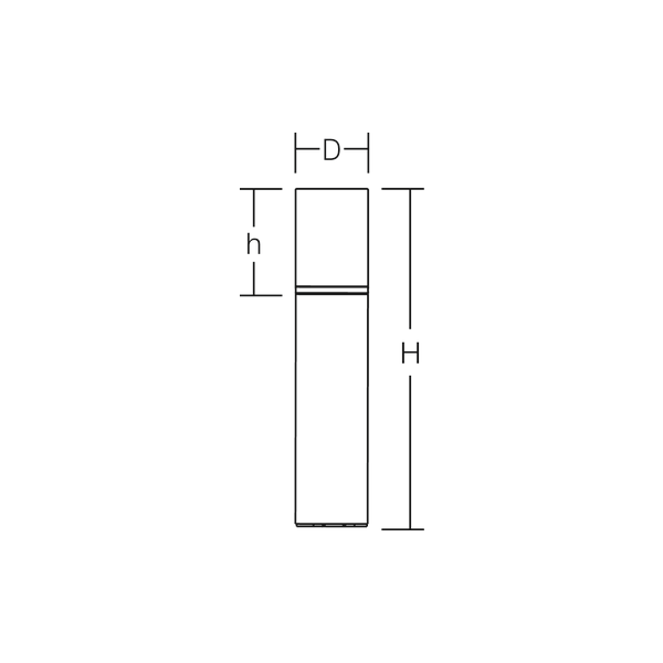 MEGA TUBE, 11 W, 1050 lm, 840, anthracite, on/off Bollards, D 115 H 10 image 4