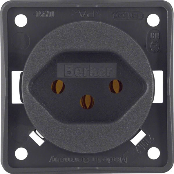 sock. outl. w. earth cont. CH type 13, screw term, Int. mod. ins., ant image 1