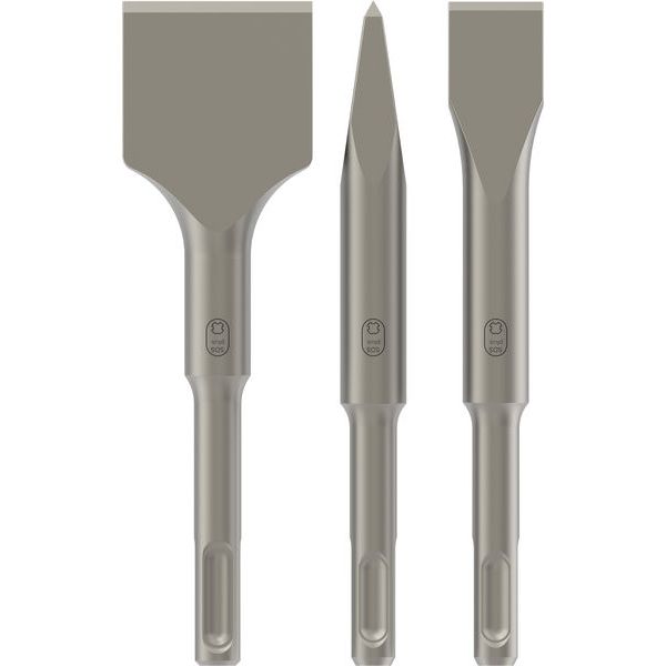 3-piece SDS plus stubby chisel set 0/20/40 mm image 1