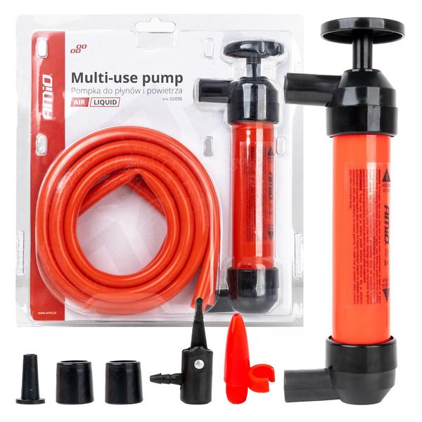 Air and oil hand pump 3 in 1 AMIO-02055 image 1