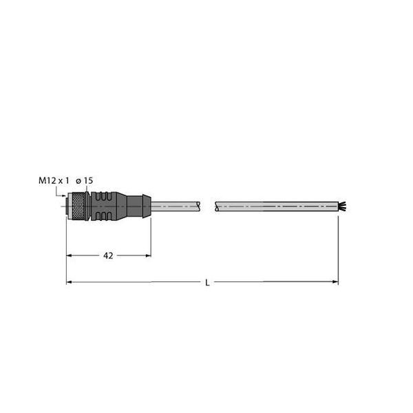 RFID Cable Standard Version Connection Cable   RK4.5T-25/S2500 image 1