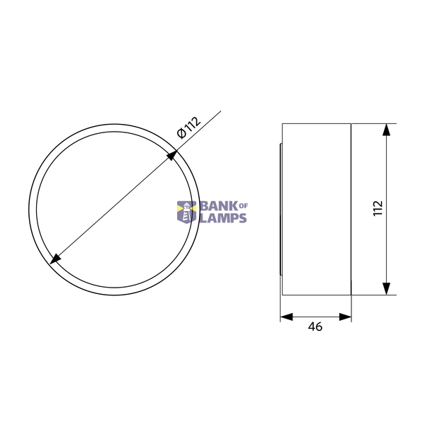 LEDCeilingLu-E Rd112-14W-830-WH image 3