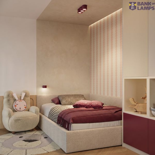 Ceiling lamp MODO 3 burgundy Gx53 image 10