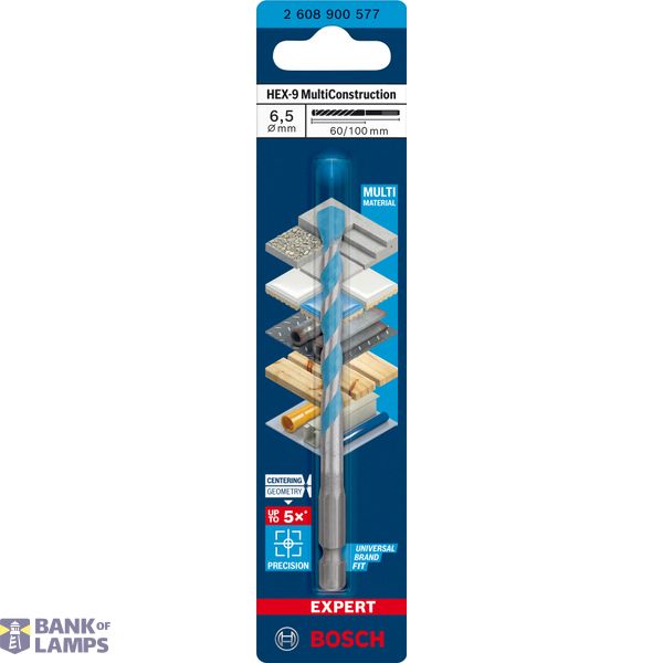 EXPERT HEX-9 MultiConstruction Drill Bit, 6.5x60x100 image 2