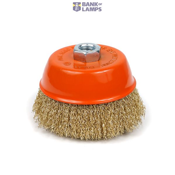 Cup brush M14 100mm for angle grinders M14 (crimped wire) image 1