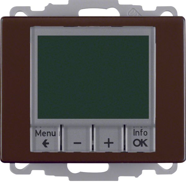 Thermostat, NO contact, centre plate, time-controlled, arsys, brown gl image 1