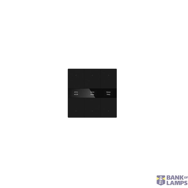 KNX pushbutton 6-way, black glass surface image 1