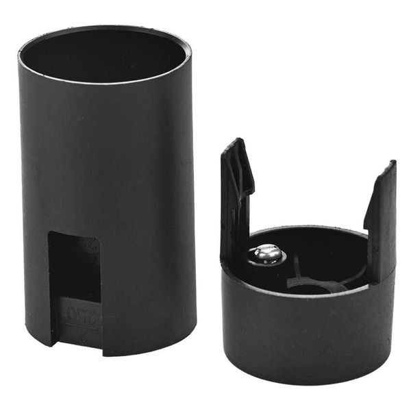 Lamp Holder for E14 bulb, plastic 1253-030, black image 1