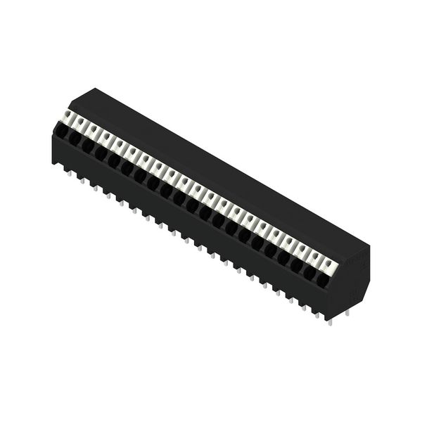 Printed circuit board terminals, 3.81 mm, Number of poles: 21, 135°, Solder pin length (l): 3.5 mm, black, PUSH IN with actuator, Clamping range, max. : 1.5 mm², Tube image 2