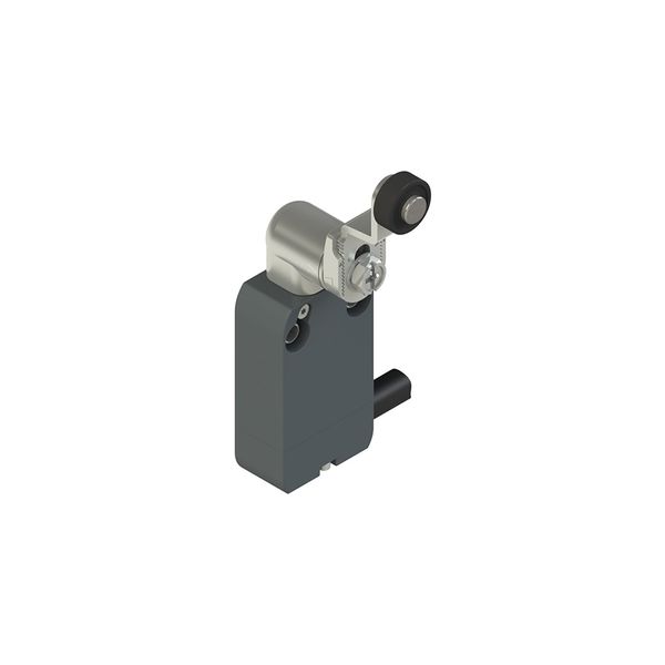 Modular prewired switch with adjustable shaped metal revolving lever diam. 14 roller image 1