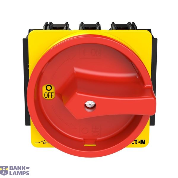 P3 Main switch, 80 A,Flush mounting, 3 pole, Form EA/SVB, Red, Door co image 5