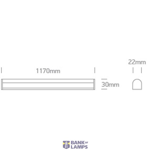LED LINEAR 117cm 14w CW 230V image 3
