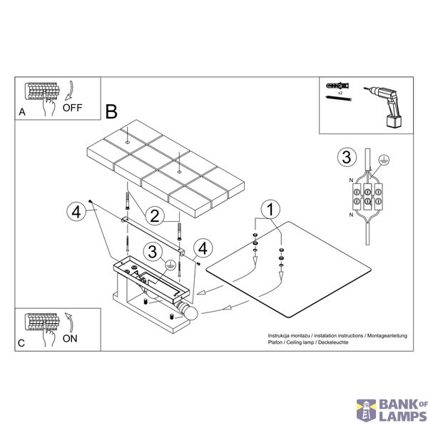 CEILING LAPPO WENGE E27 IP20 image 4
