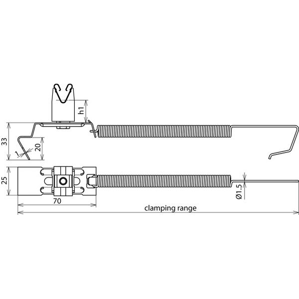 Roof cond. holder SPANNgrip light StSt H 20mm Rd 8mm clamping range 18 image 2