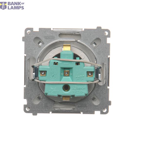 Interdediate switch with LED indicator light, (module), 10AX, quick connection, Gold matt, metalic image 1