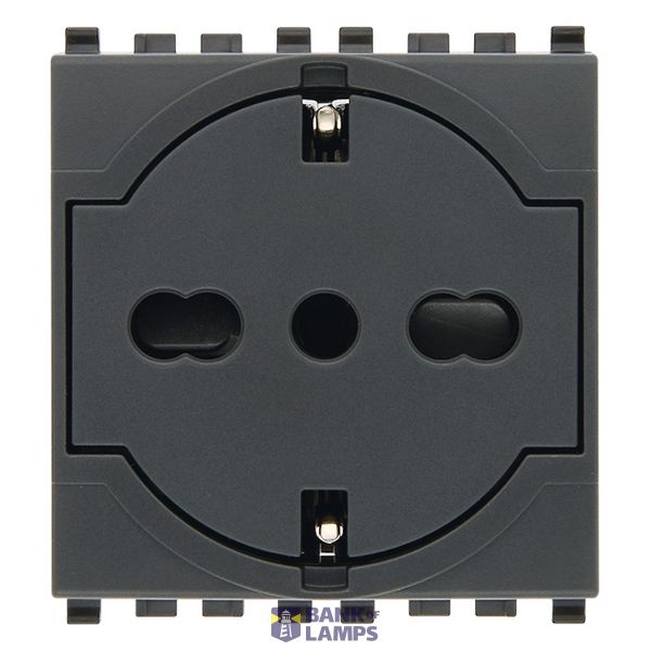 Flat 2P+E P40 Universal outlet grey image 1