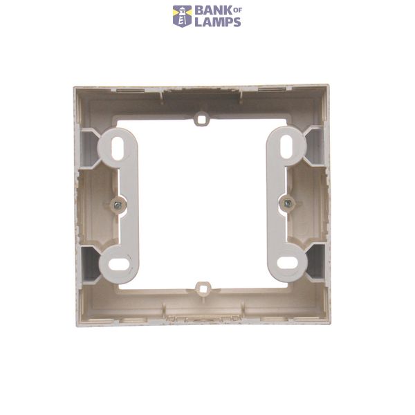 IP44 single socket outlet with shutters and frame seal - transparent flap, 16A, cream white/electro white image 1