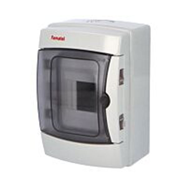 Cabinet ACQUA 3904-TTB, 4TE, 215x145x110mm, transparent plastic door, IP65 image 1