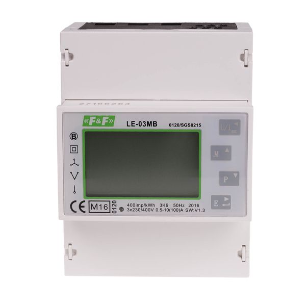 Three-phase active and reactive energy consumption meter, M-BUS, 100(5)A; MID image 2