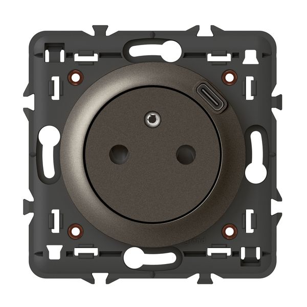 SOCKET 2P+T FR SURF USB TYPE C GR image 2