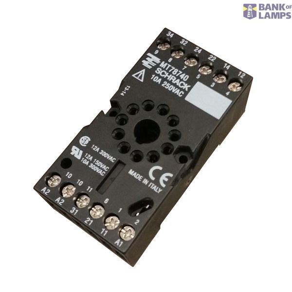 11-pole socket with screw connection for 3-pole MT-relays image 1