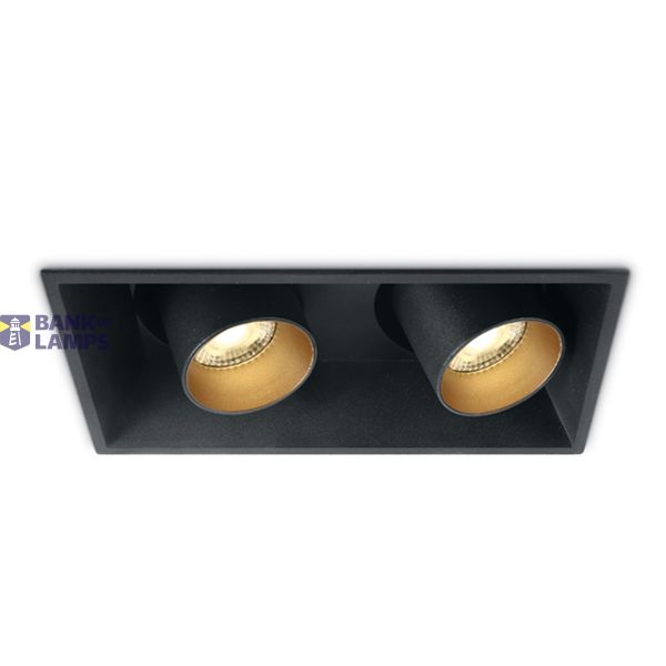 BLACK COB 2x11W WW IP20 38deg 230V ADJUSTABLE DARK LIGHT image 1