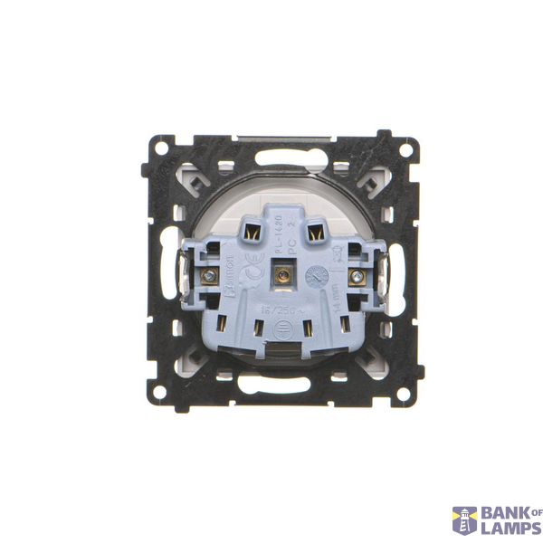 Double IP44 ITC socket cover for Keystone with descriptive field, (module), antibacterial white image 1