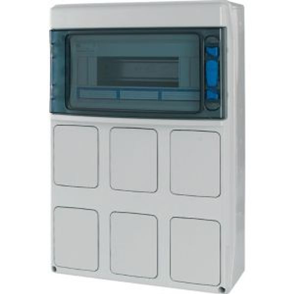 IKA-C-1/12-ST-LID IKA professional distribution board, IP65 + clamps + mounting plate for premoulded built-in sockets image 4