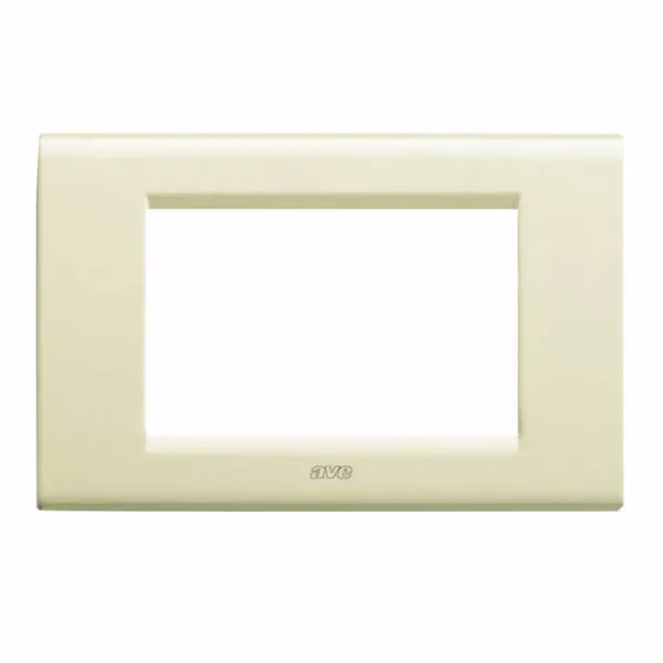 Zama 45  metal front plate for rectangular boxes blanc white (RAL 1013) colour - 3 modules image 1