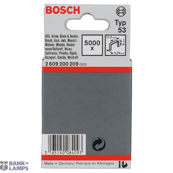 Fine wire staple, type 53 11.4 x 0.74 x 6 mm image 2