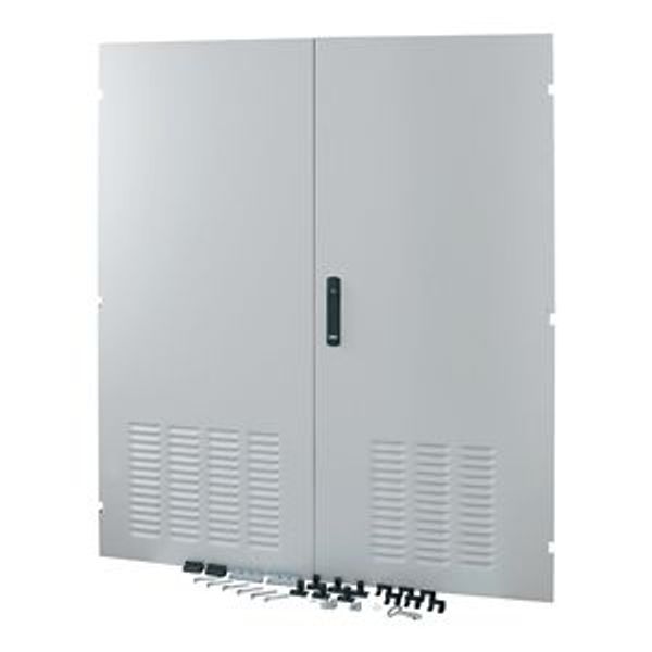 XLSD3D1412 Section door, ventilated IP31, two wings, HxW = 1400 x 1200mm, grey image 4
