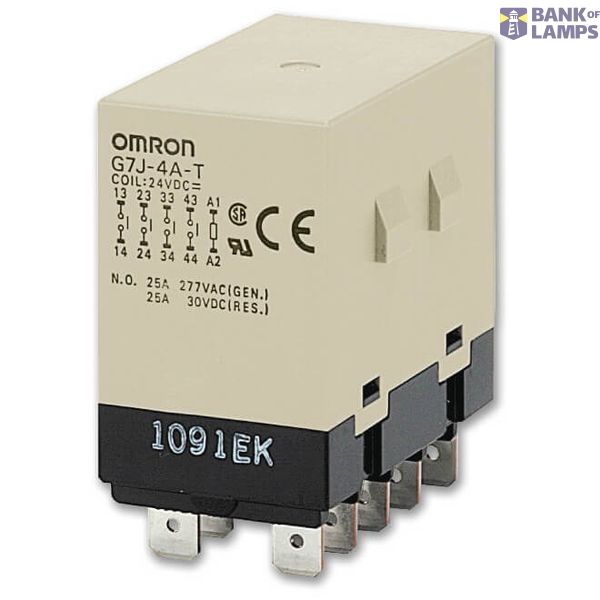 Power Relay, DPST-NO/DPST-NC, quick connect terminal, 24 VAC G7J 1072E image 1
