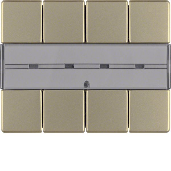 Arsys Push Button, 4-gang, with Labelling Field Light Bronze Lacquered image 1