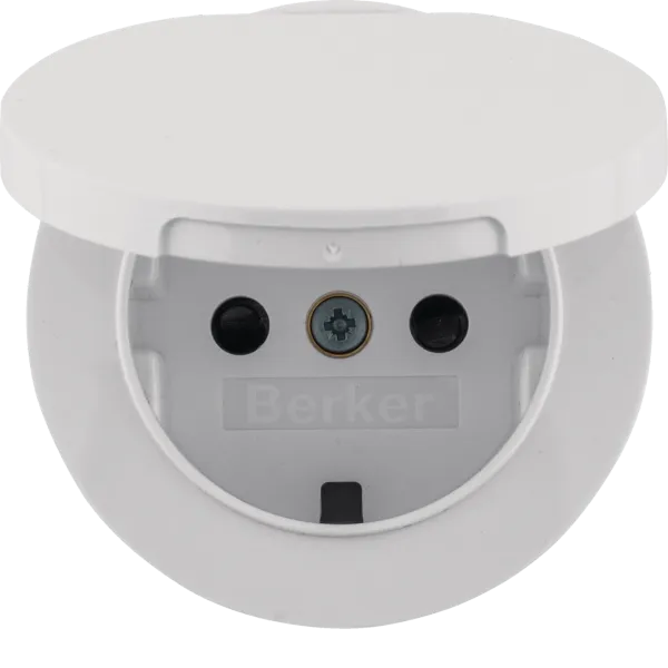 R.1/R.3 - splh. Schuko with lid, white image 1