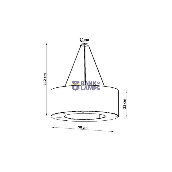 CHANDELIER SATURNO 90 BLACK E27 8X60W IP20 image 7