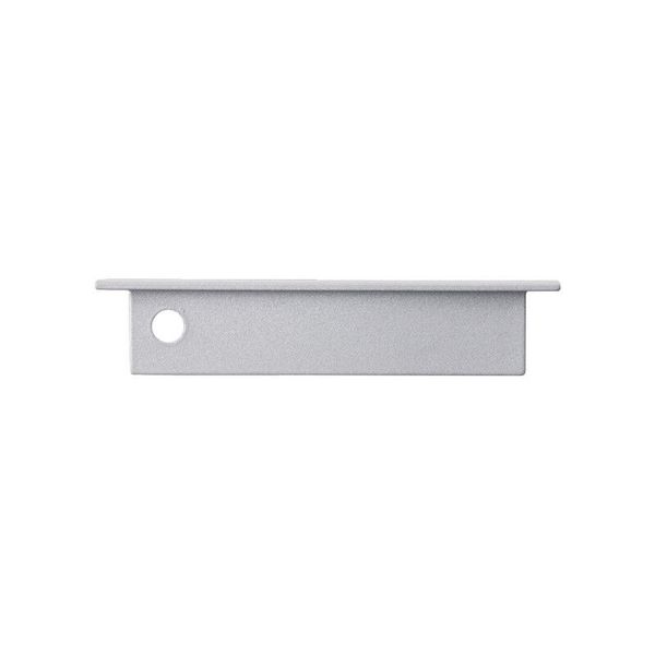 End cap with hole for AI, silver color, 1pc image 1