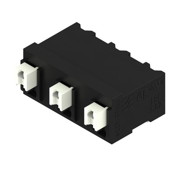 Printed circuit board terminals, 7.62 mm, Number of poles: 3, 90°, Solder pin length (l): 1.5 mm, black, PUSH IN with actuator, Clamping range, max. : 1.5 mm², Tube image 2