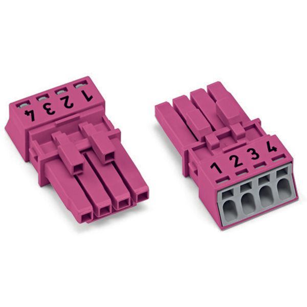 Socket 4-pole Cod. B pink image 5