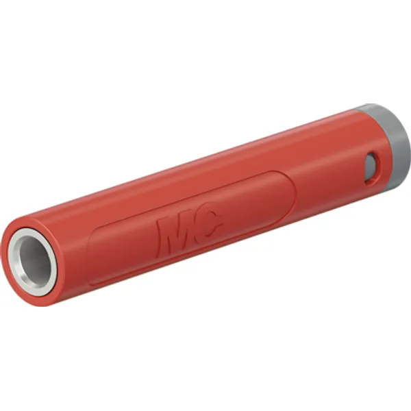 4 mm socket, crimp connection, 2.5 mm², mounting Ø 8 mm, red, 64.2064-22 image 1