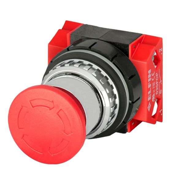 Mushroom push-button Ø 35, twist release, red, 2 N.C. image 1