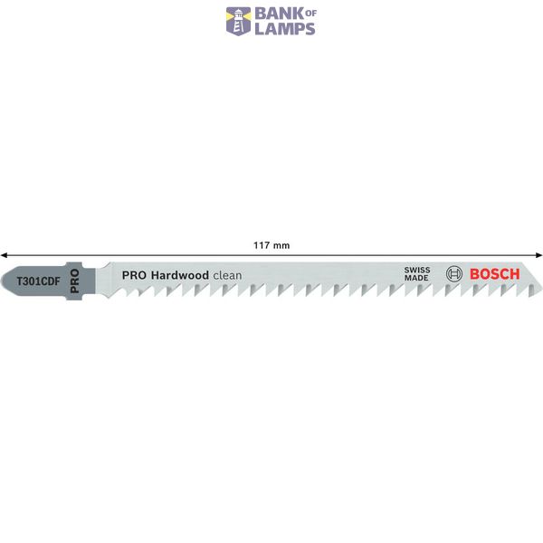 Jigsaw blade T 301 CDF Clean for Hard Wood 5 pcs. image 1