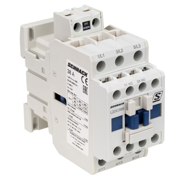 Contactor 3-pole, CUBICO Classic, 18,5kW, 38A,1NO+1NC, 24VAC image 5