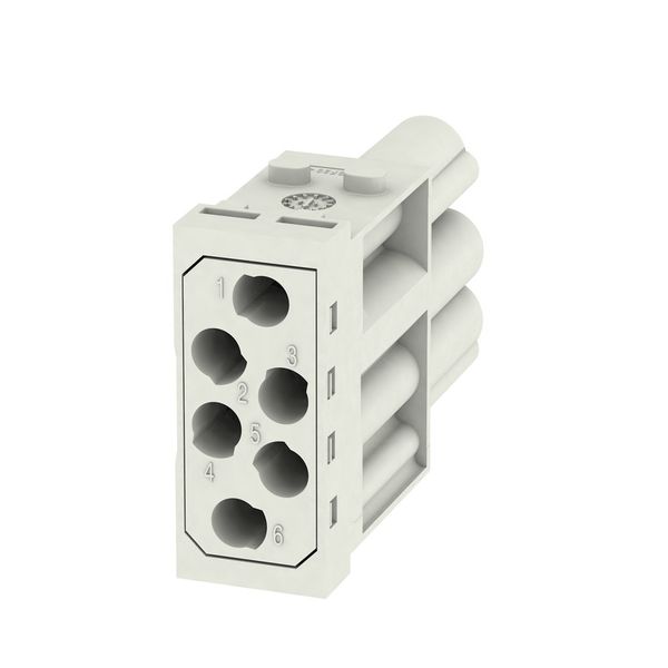 Signal module, 830 V, 16 A, Number of poles: 6, Crimp connection, Male, Required plug-in slots: 1 image 1