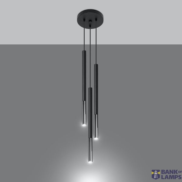 MOSAIC HANGING LAMP 3P BLACK/CHROME G9 3X40W IP20 image 5