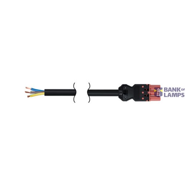 Connection cord 3x2.5mm 2 female 3-pole connectors, Wieland system, without plug; red; 2 m image 1