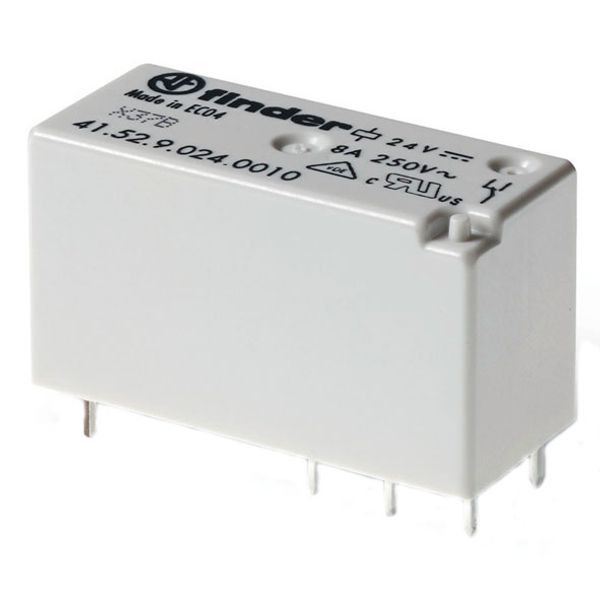 Low profile PCB Rel. 5mm.pinning 2CO 8A/24VDC/Agni+Au (41.52.9.024.5000) image 1