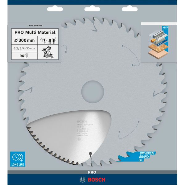 Multi Material circular saw blade 300 x 30 x 3,2 mm; 96 image 2
