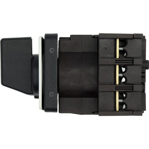 P1-25/E On-Off switch, P1, 25 A, flush mounting, 3 pole, with black thumb grip and front plate image 2