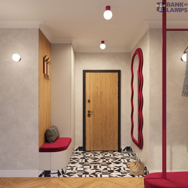 Ceiling lamp HALO burgundy image 5