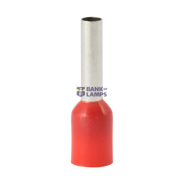 Single insulated sleeve terminal HI 2.5/10 red, Al/Cu image 1